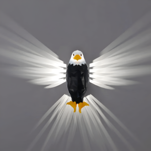 3D Printed Geometric Eagle Wall Sconce