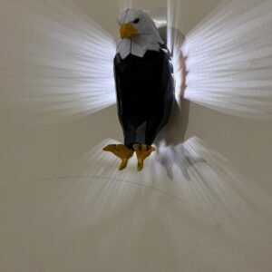 3D Printed Geometric Eagle Wall Sconce