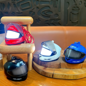 LED Mini Helmet Keychain